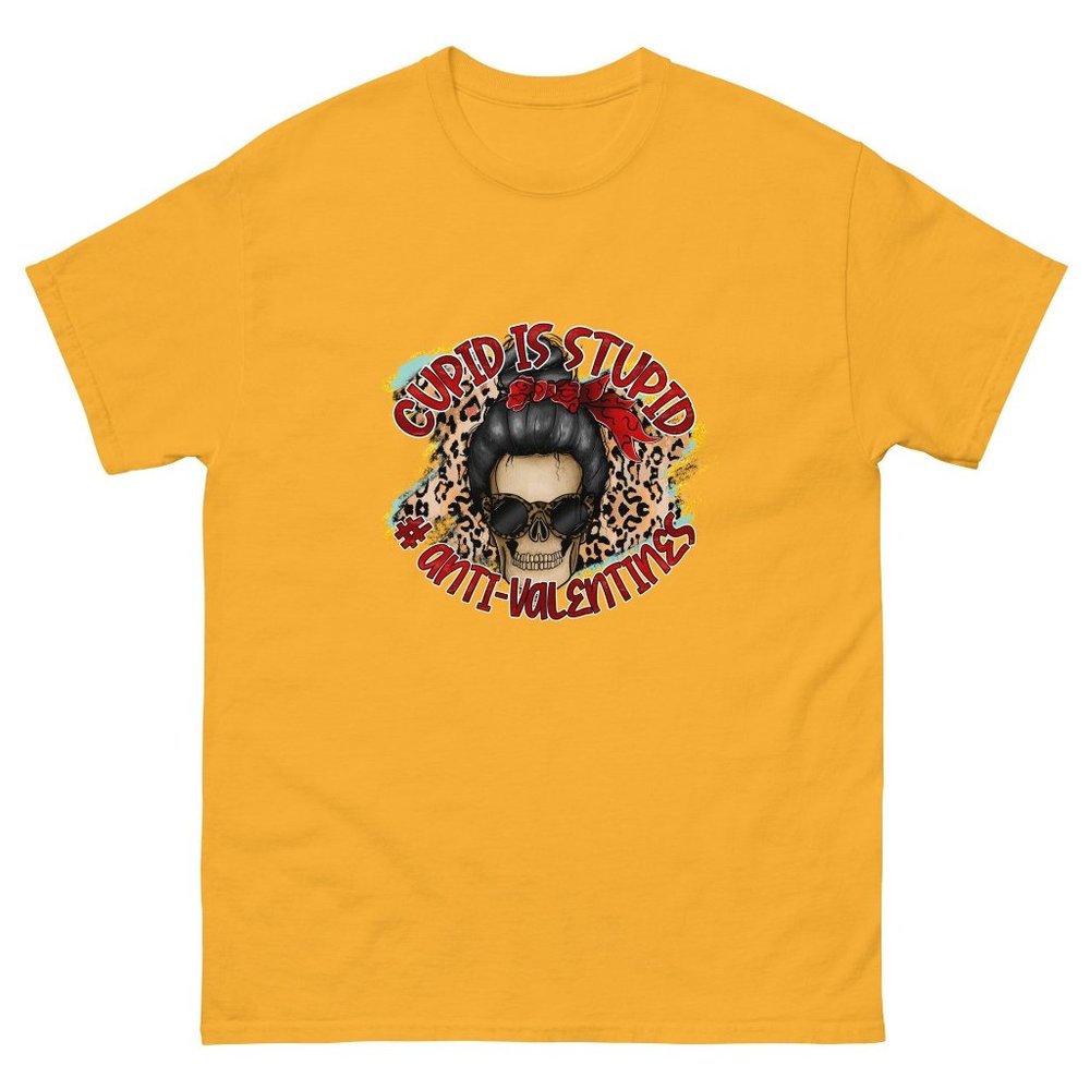 Cupid is stupid Fashion skullhead Classic tees